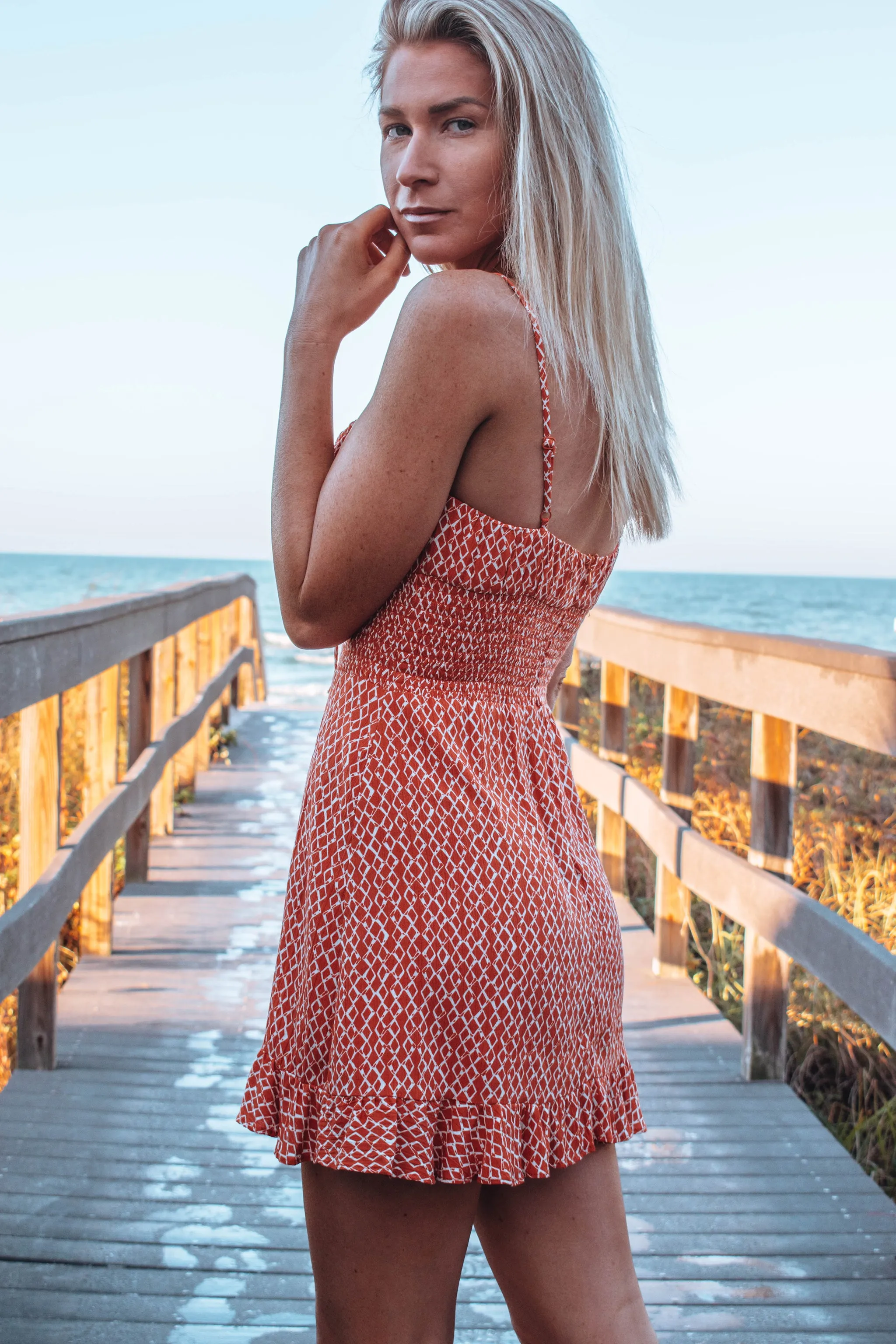 Tela Printed Mini Dress