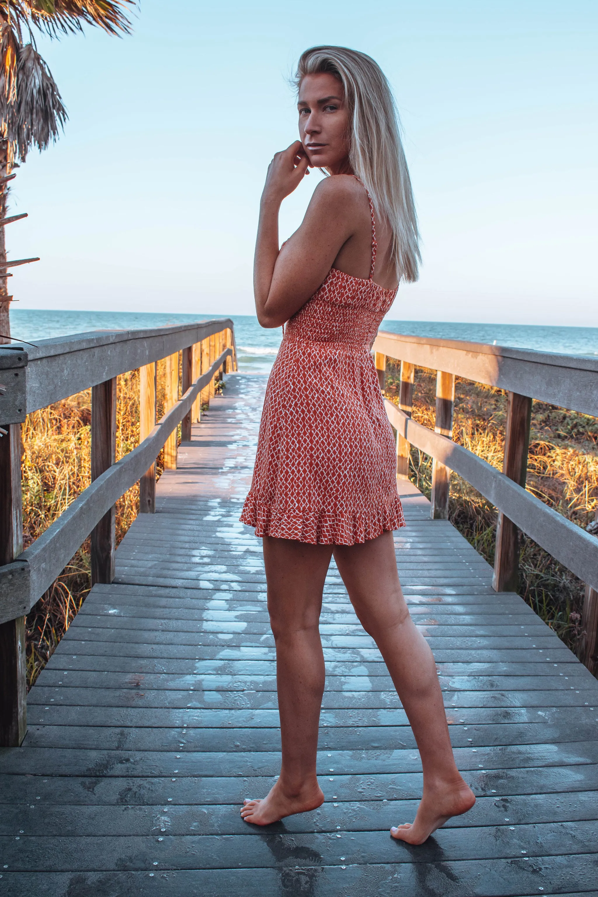 Tela Printed Mini Dress