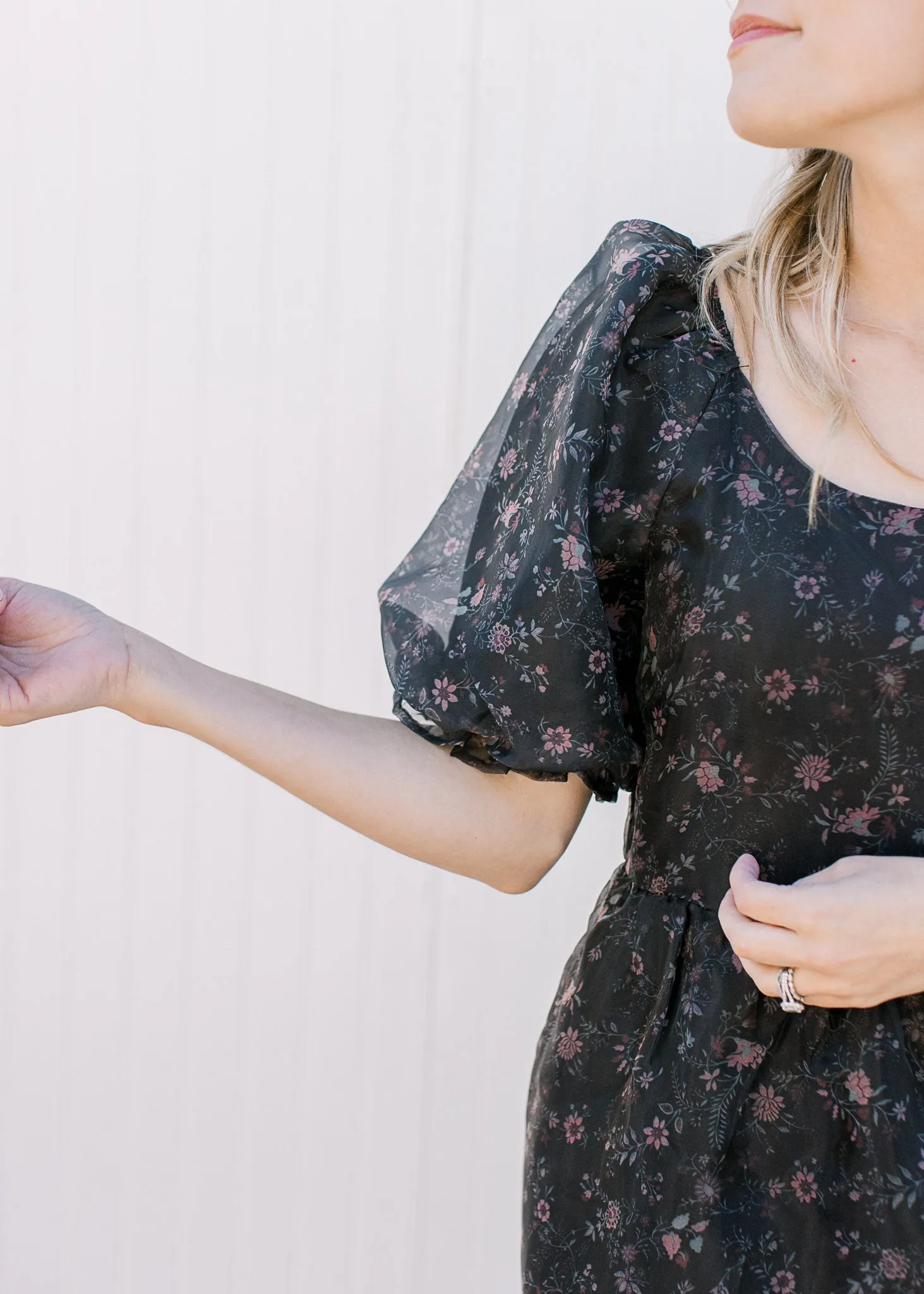 The Alta Dress in Black Floral