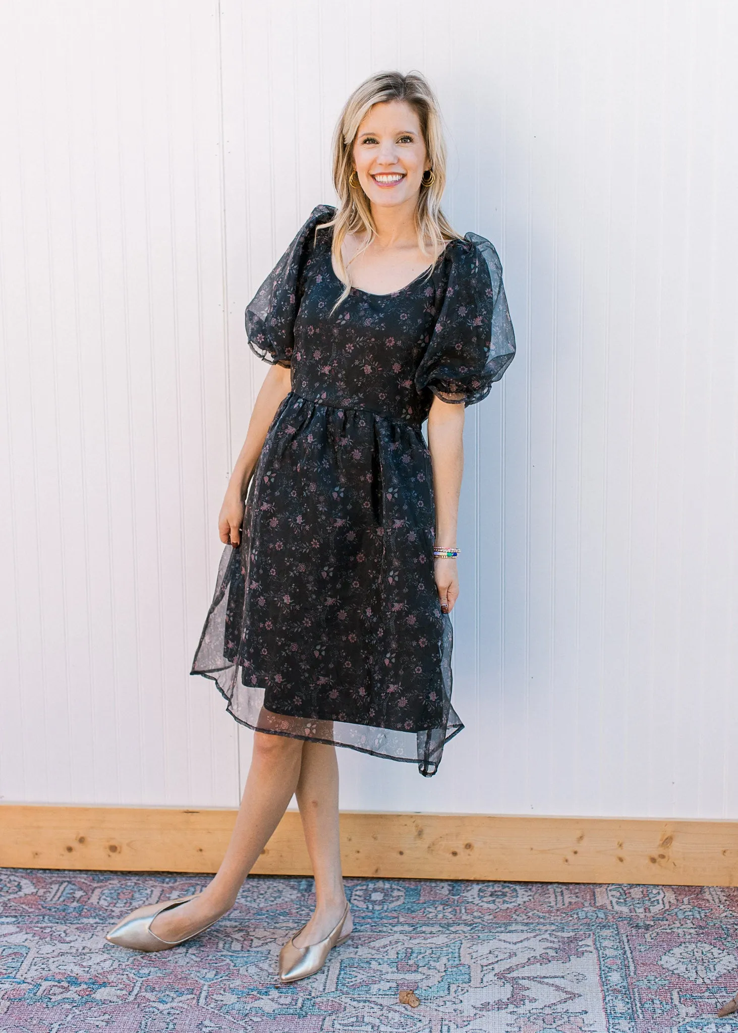The Alta Dress in Black Floral