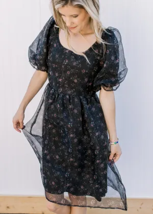 The Alta Dress in Black Floral