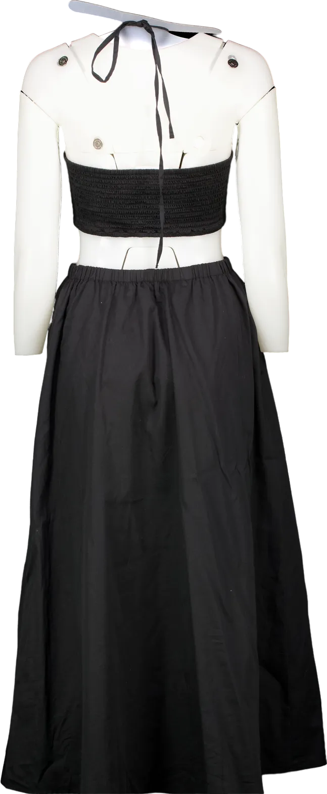The Drop Black Strapless Maxi Dress UK S