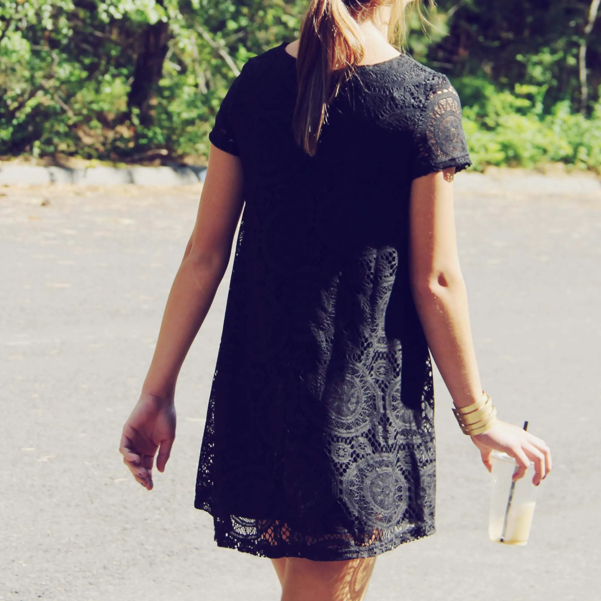 The Santa Clara Lace Dress in Black