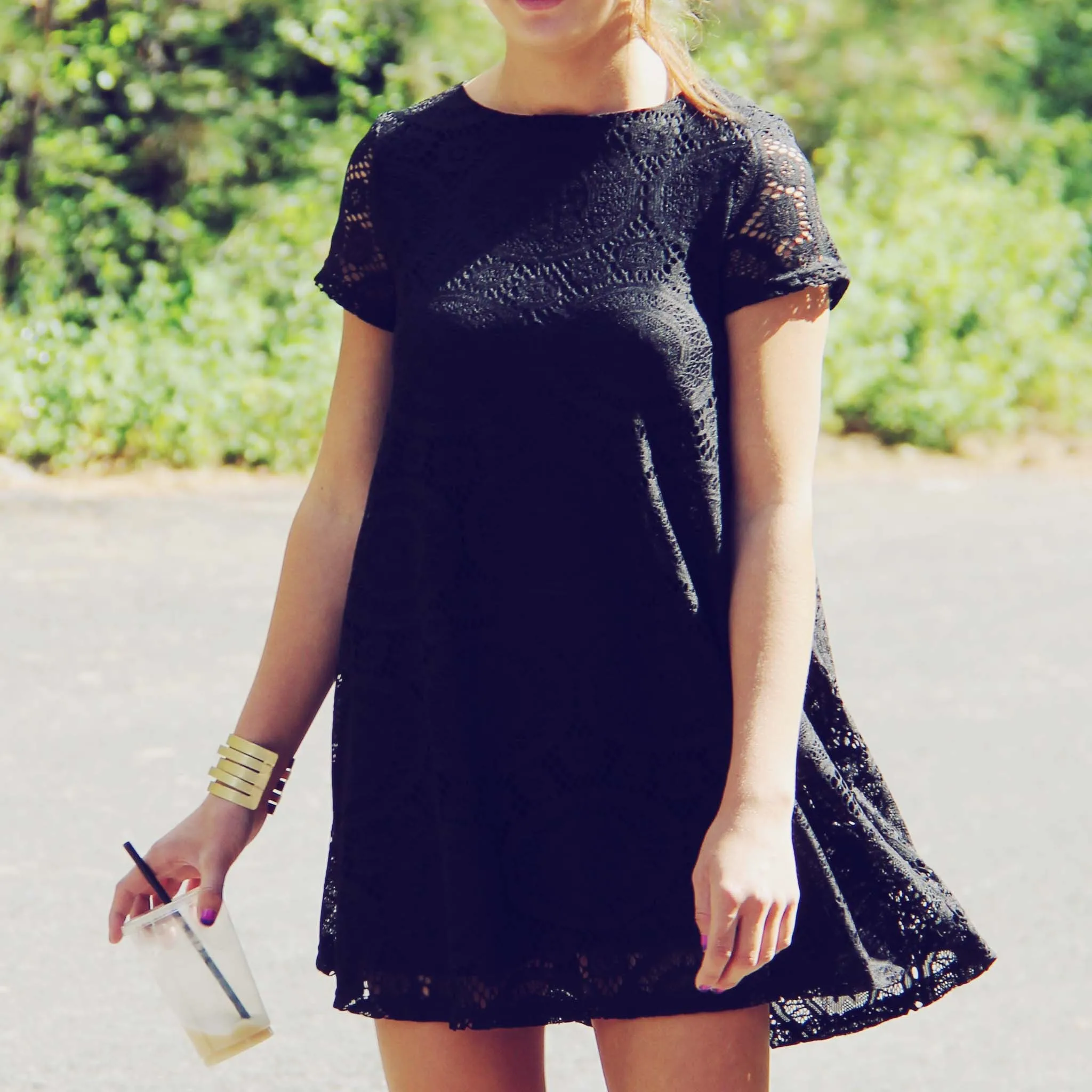 The Santa Clara Lace Dress in Black