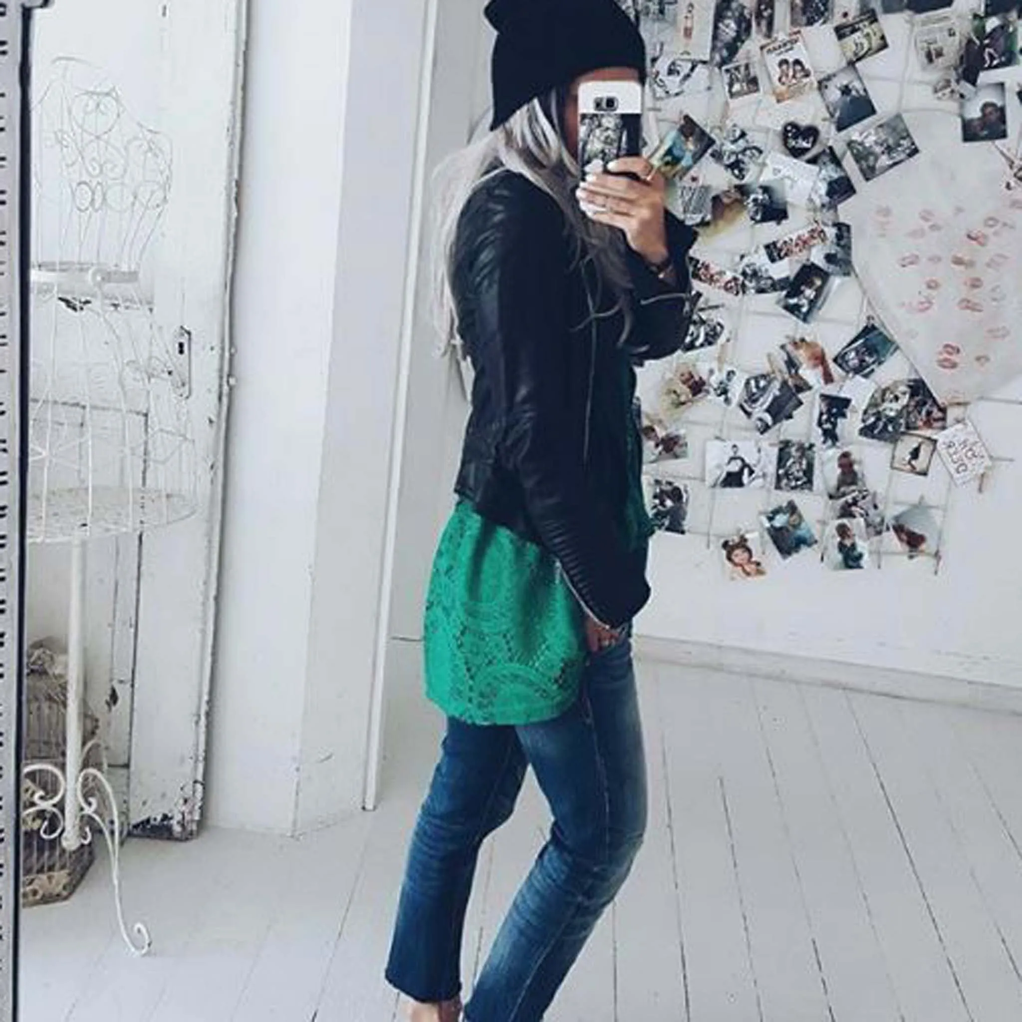 The Santa Clara Lace Dress in Green