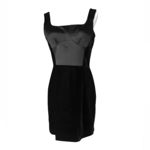 TOP SHOP VELVET LITTLE BLACK DRESS NWT SIZE 8
