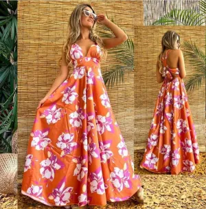 Tropical Long Dress