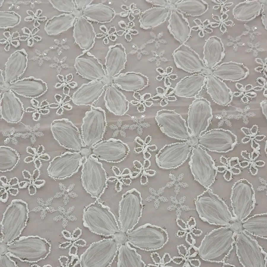 Tulle Cord Embroidery Sequin 150cm