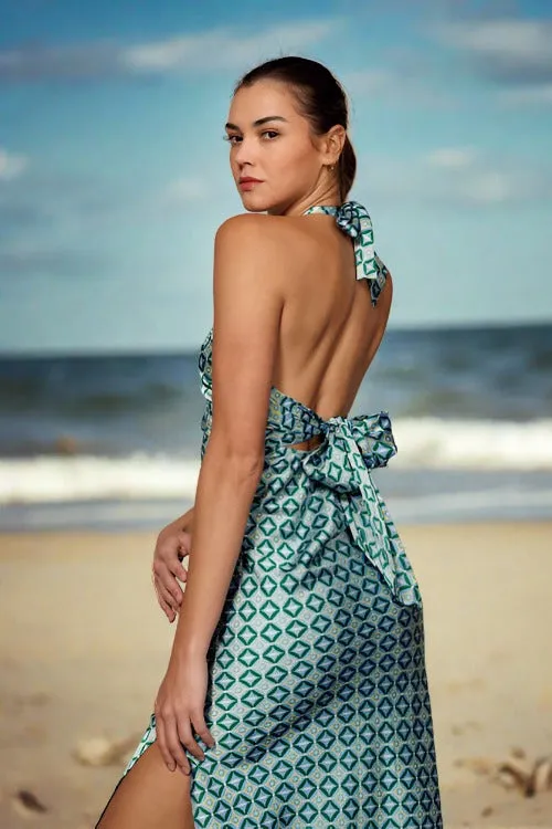 Turks Satin Midi Dress