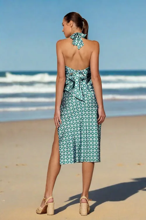 Turks Satin Midi Dress