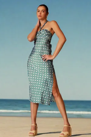 Turks Satin Midi Dress