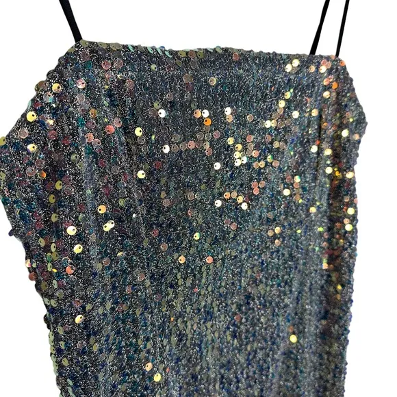 Urban Outfitters Holographic Sequin Mini Dress Size Small