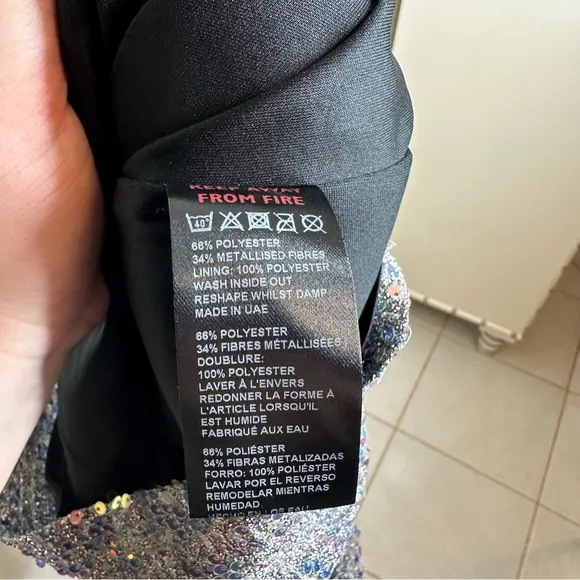 Urban Outfitters Holographic Sequin Mini Dress Size Small