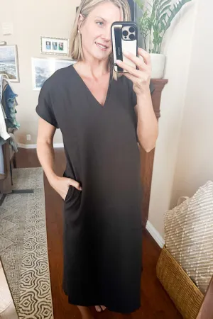 V-Neck Tshirt Maxi Dress