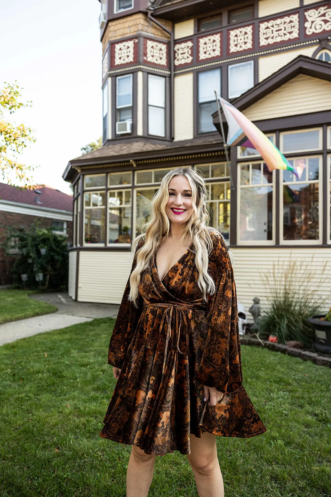 vada winter velvet rodeo dress