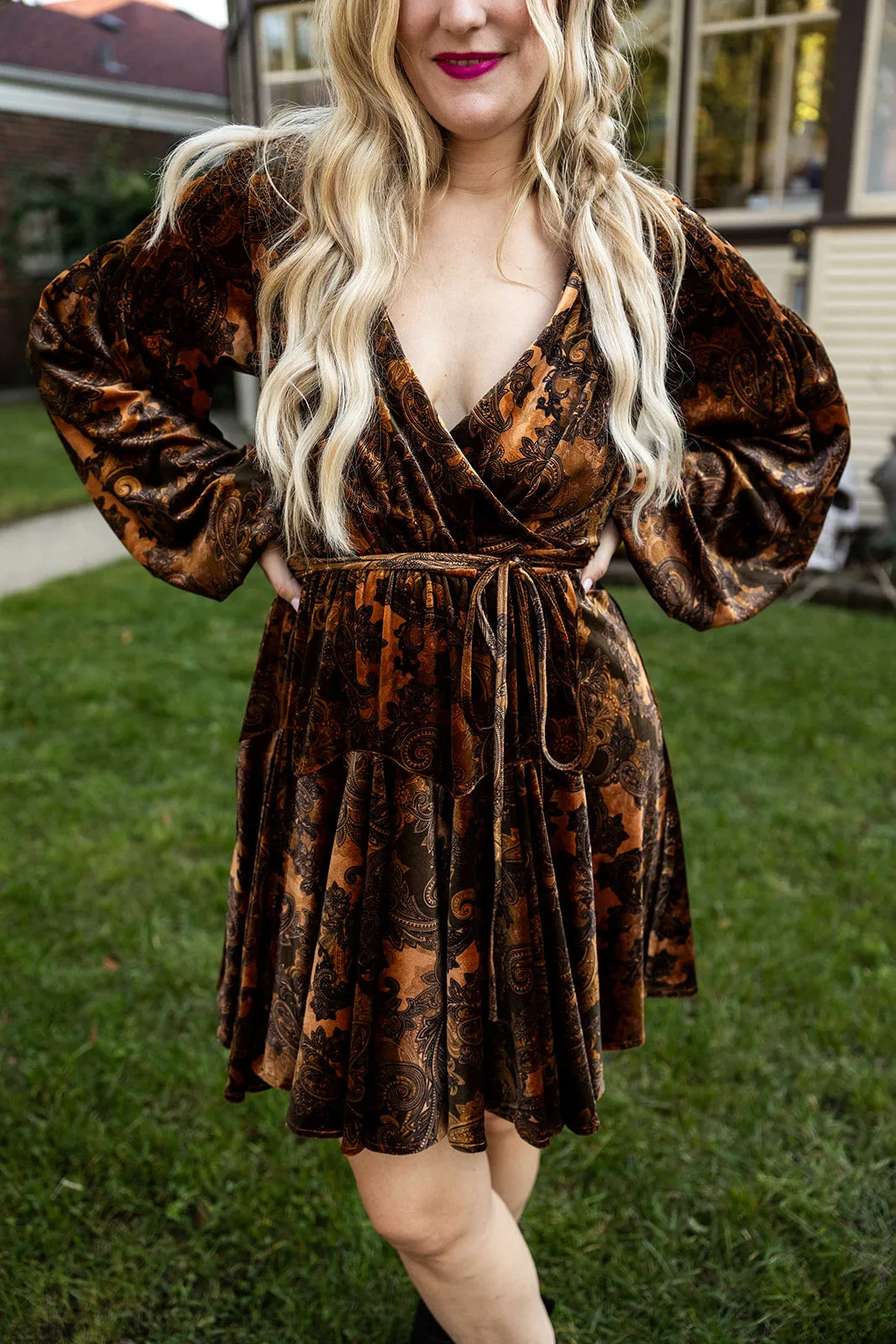 vada winter velvet rodeo dress