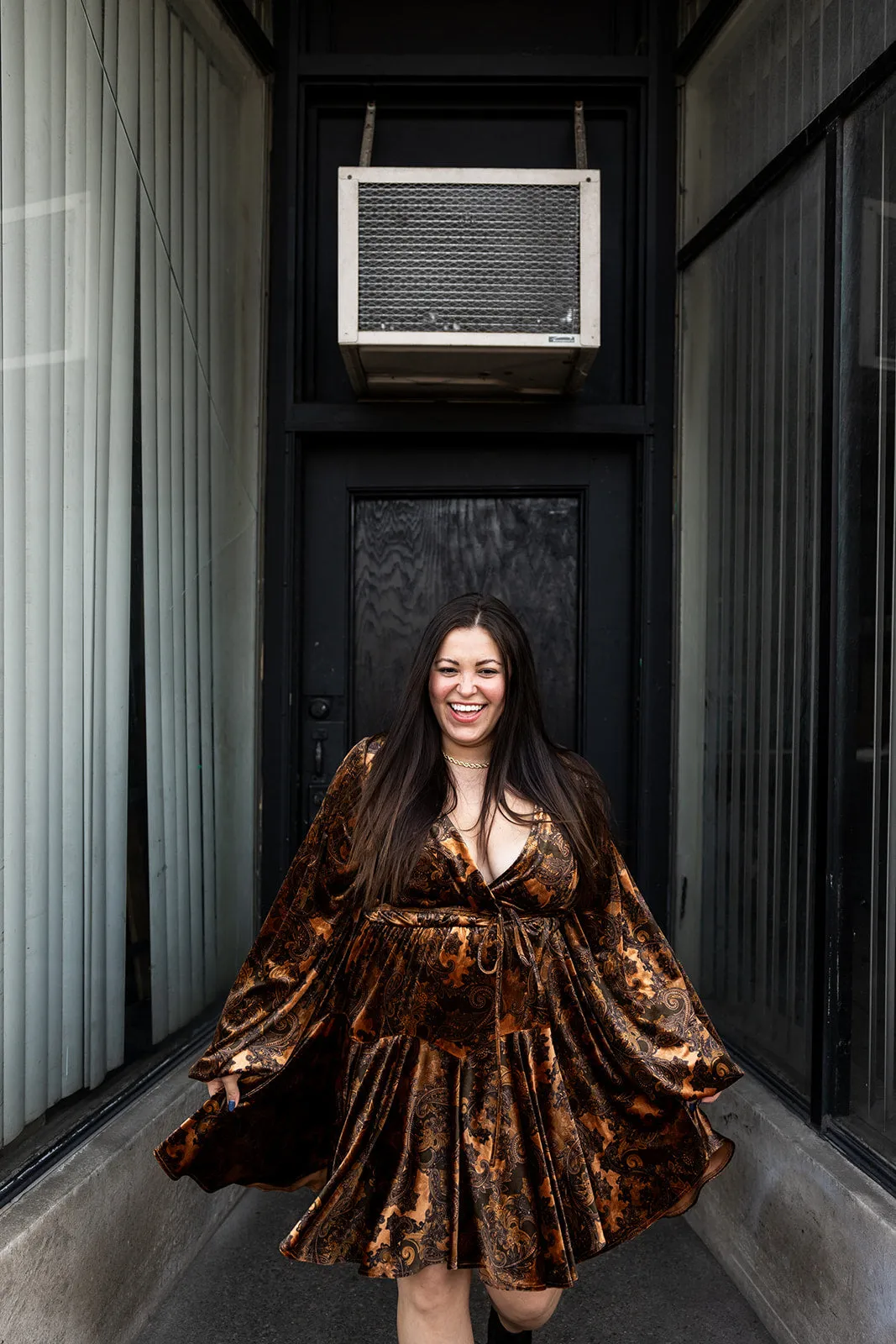 vada winter velvet rodeo dress