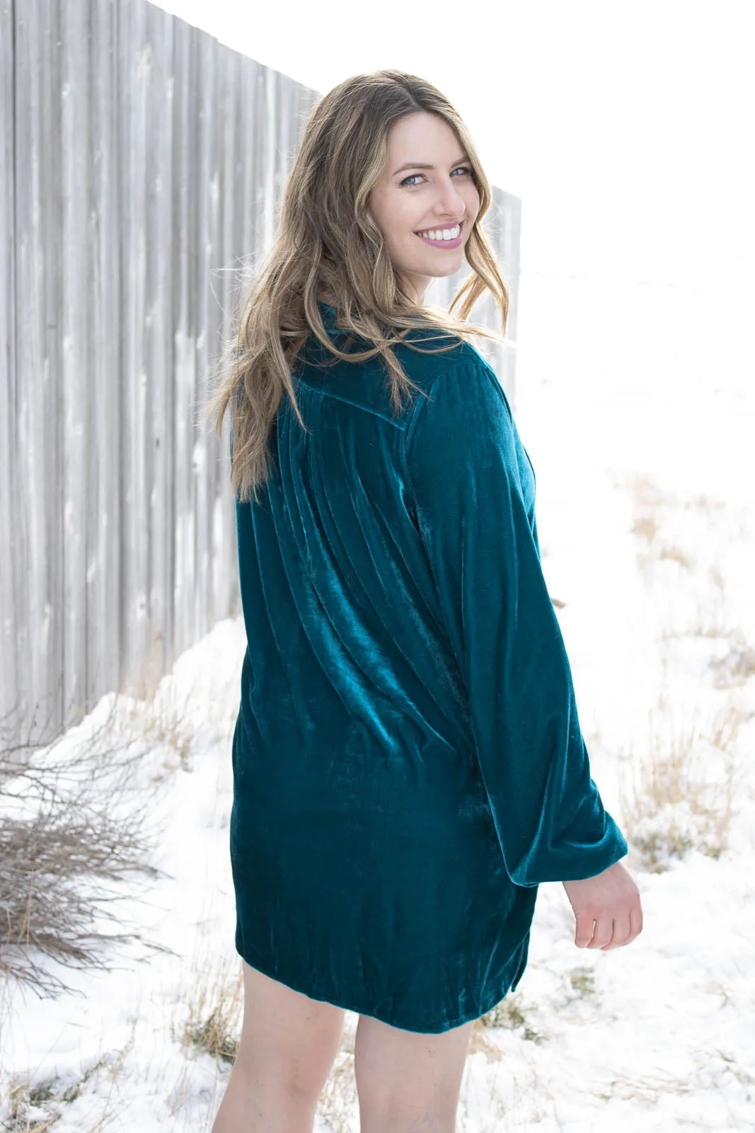Valier Velvet Tunic Dress