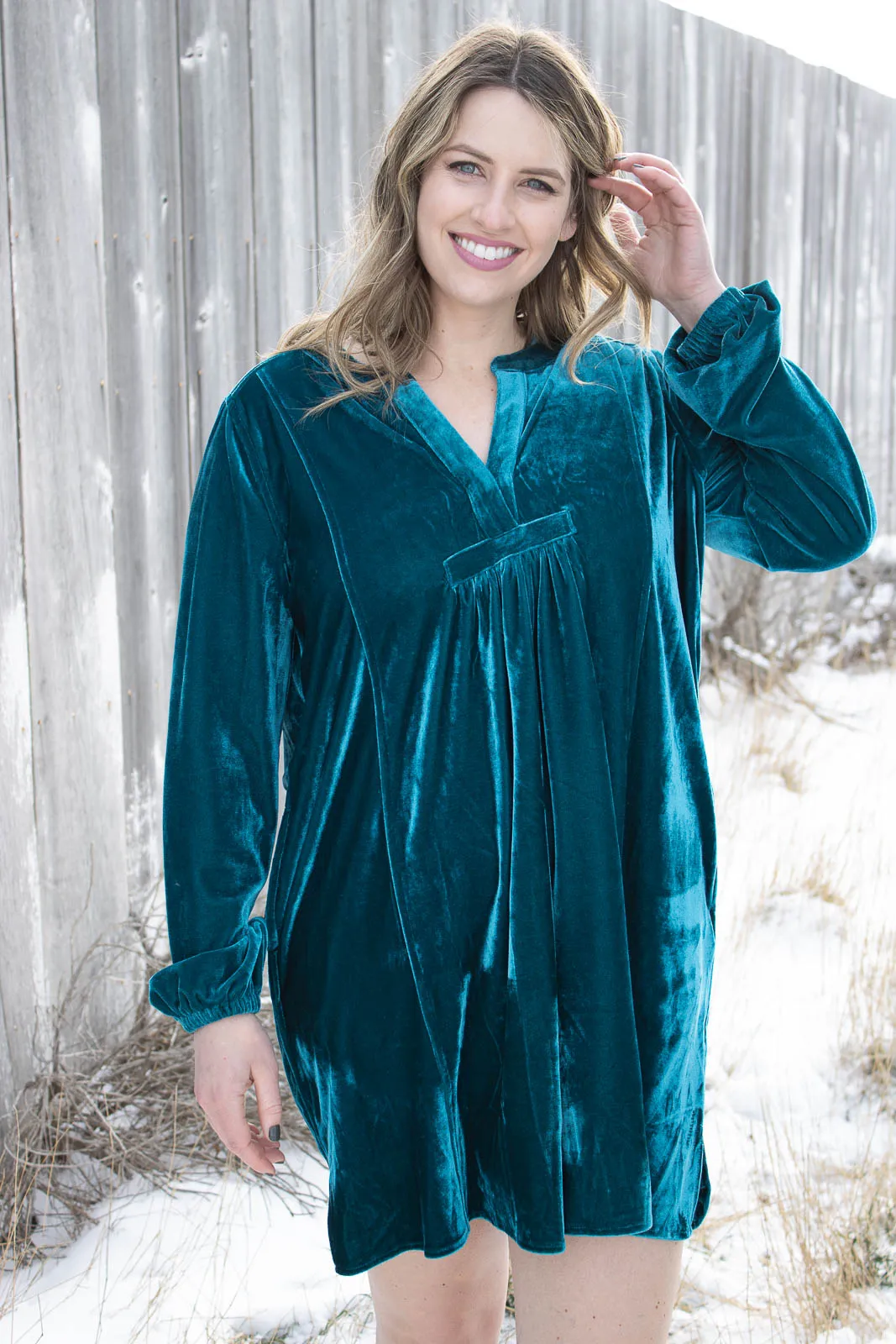 Valier Velvet Tunic Dress