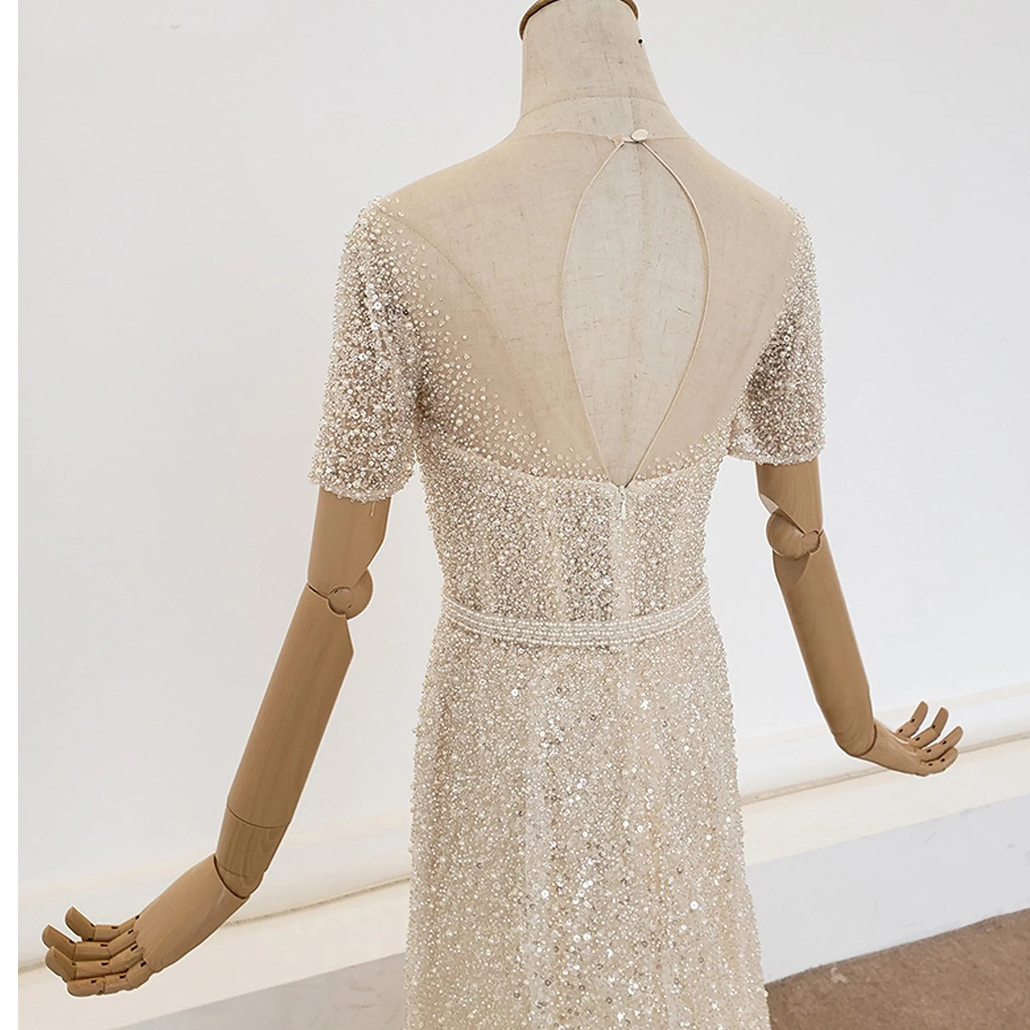 VB Crystal Full Beaded Mermaid Princess Wedding Dress