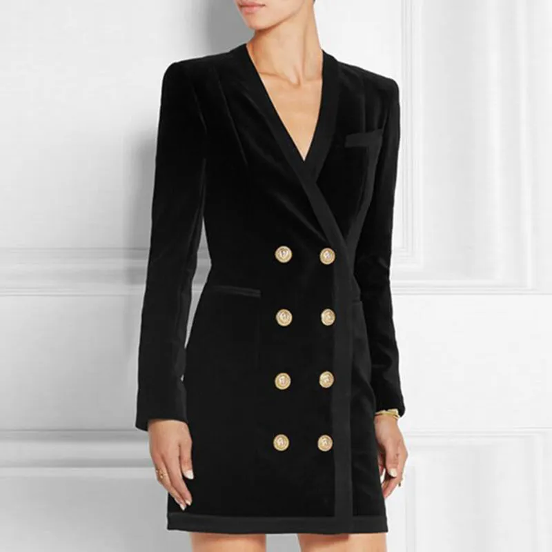 Velvet blazer dress