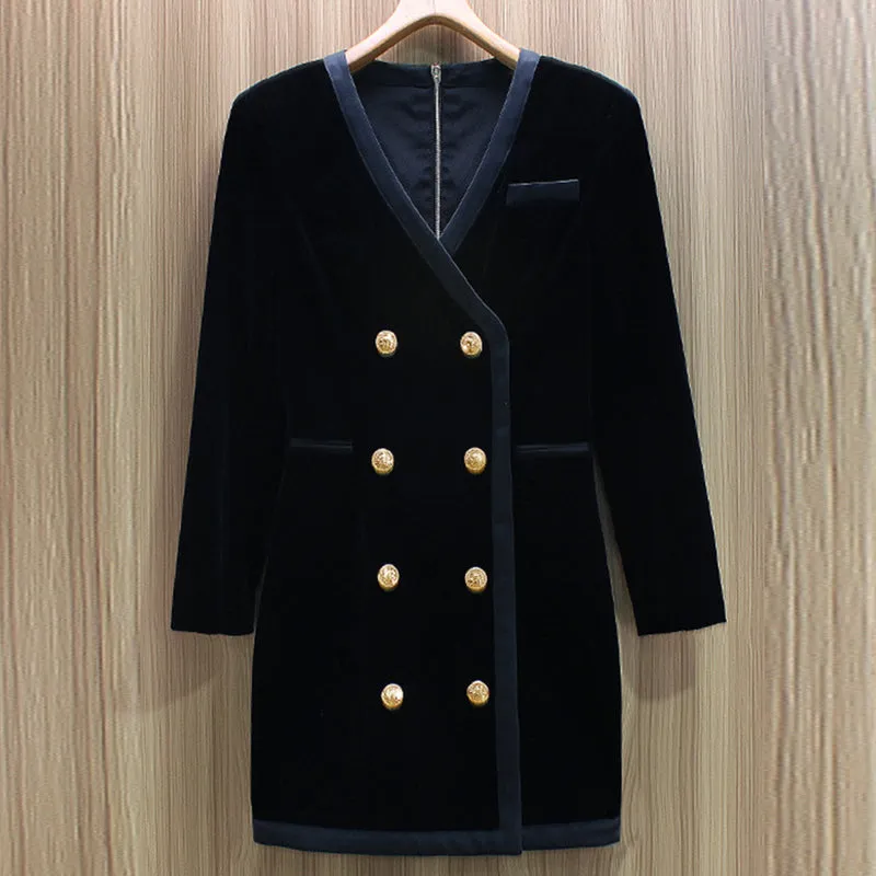 Velvet blazer dress