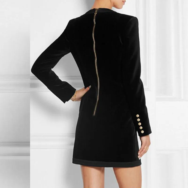 Velvet blazer dress