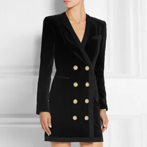 Velvet blazer dress