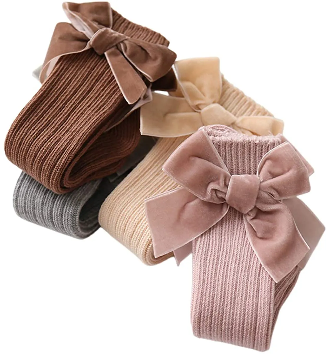 Velvet Bows on Socks
