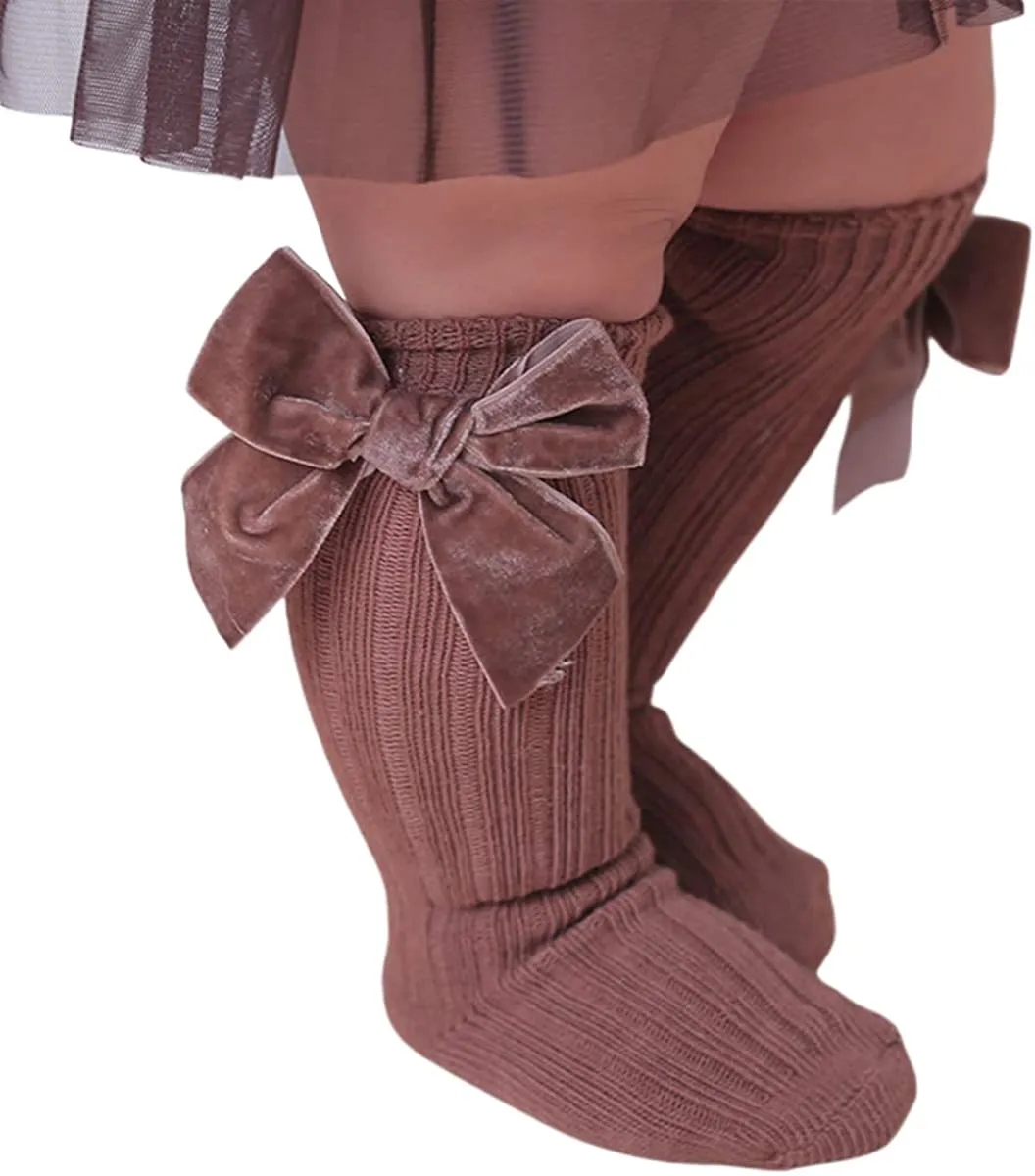 Velvet Bows on Socks