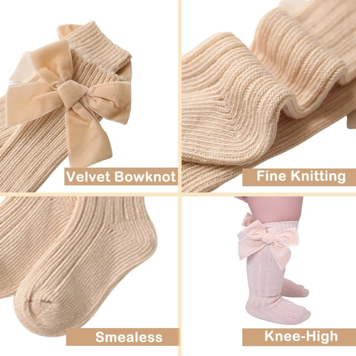 Velvet Bows on Socks