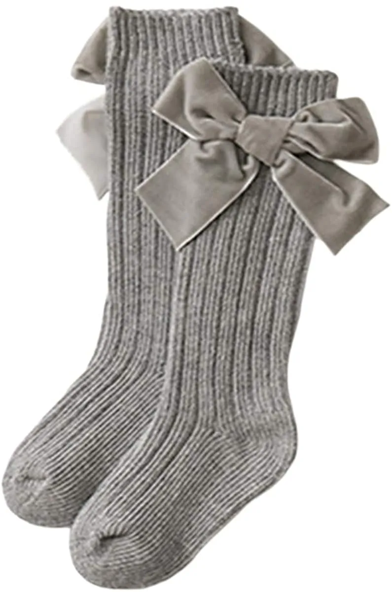 Velvet Bows on Socks