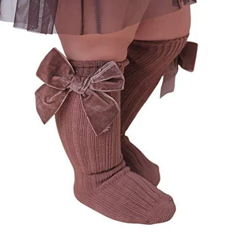 Velvet Bows on Socks