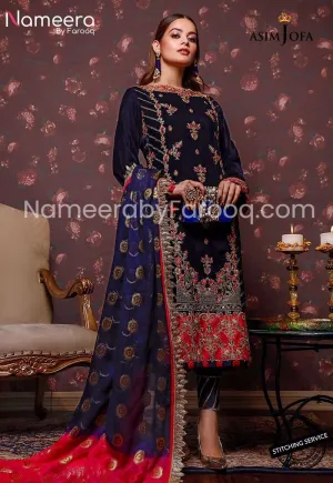 Velvet Pakistani Wedding Party Dress #PN108