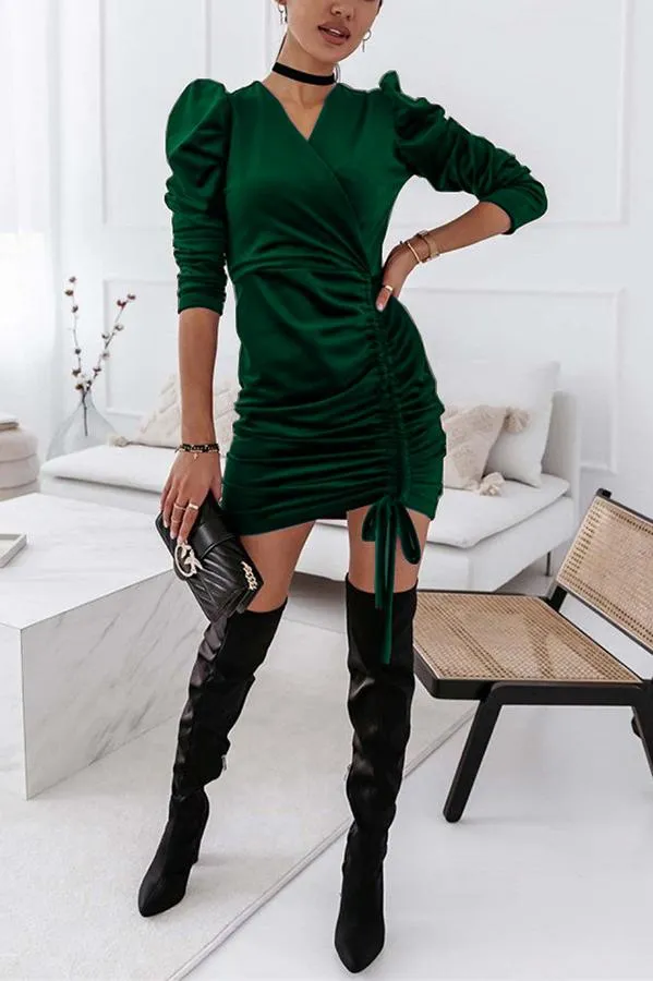 Velvet Ruched Dress