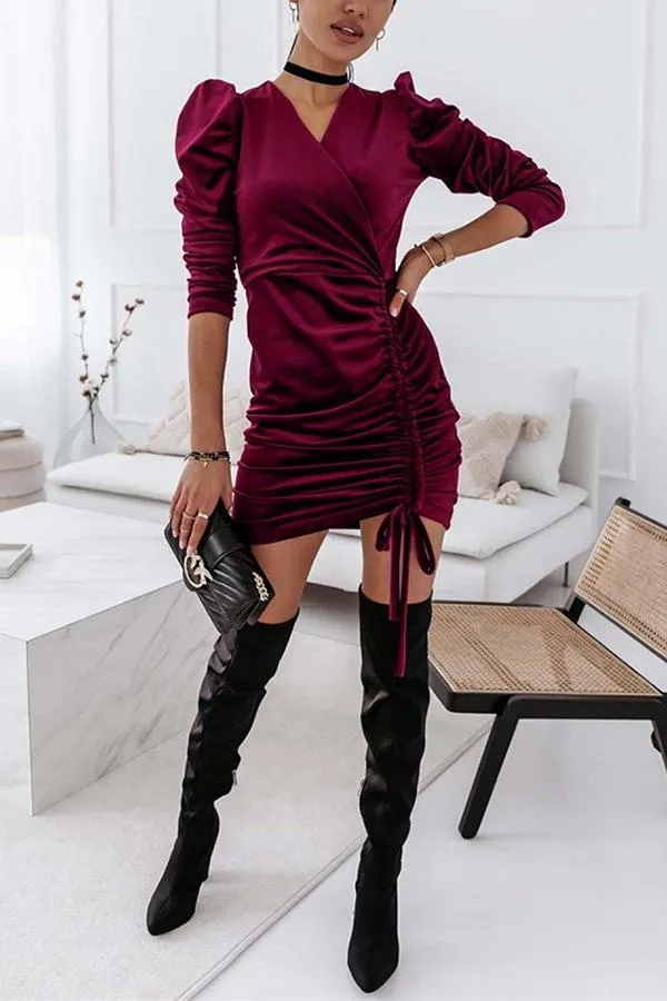 Velvet Ruched Dress