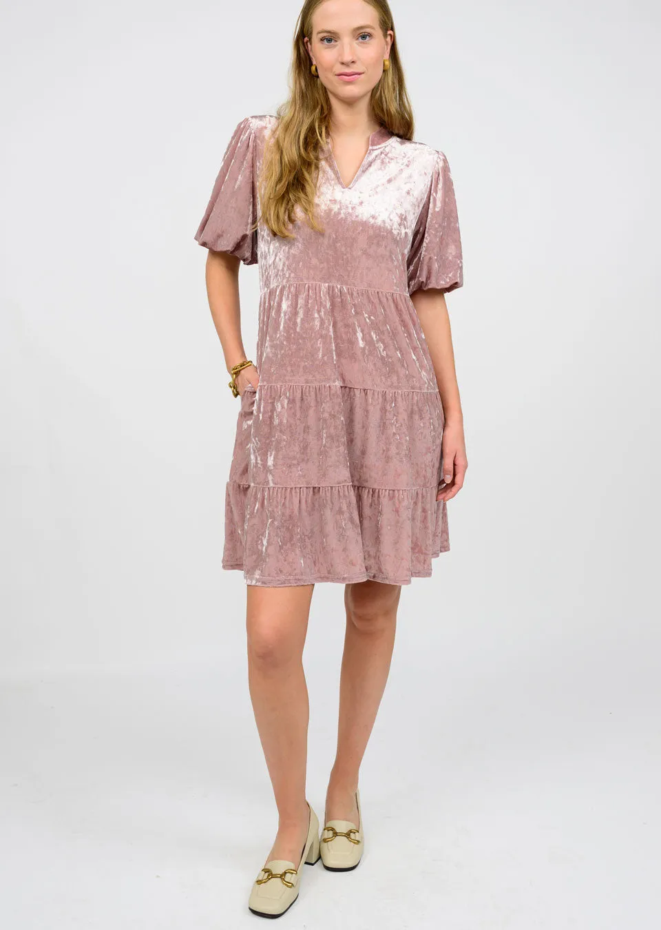 Velvet Tiered Dress