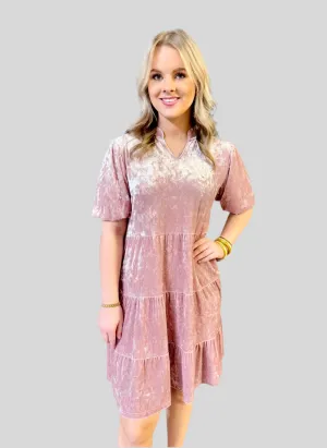 Velvet Tiered Dress