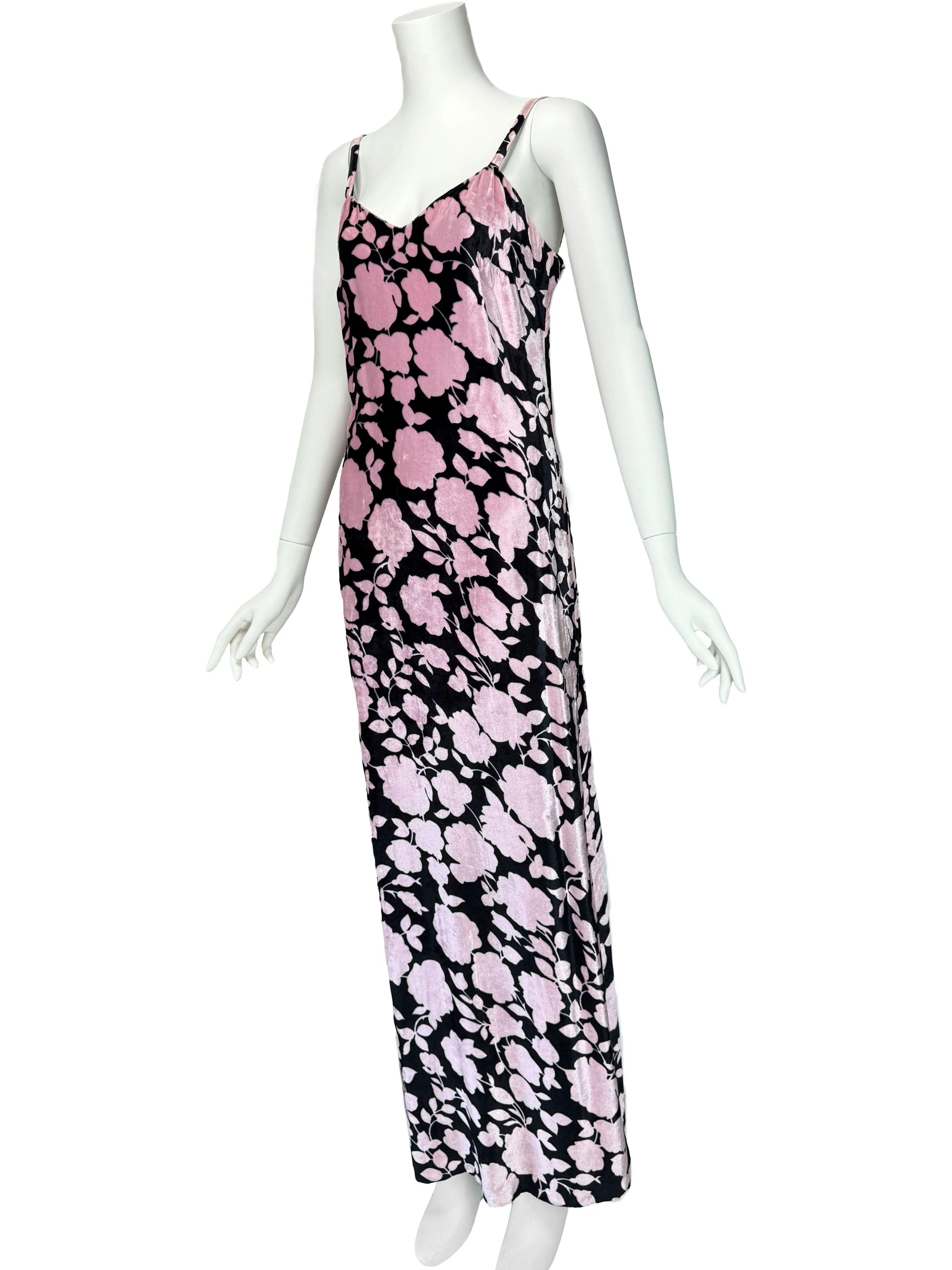Versus Gianni Versace 1997  Velvet Maxi Dress