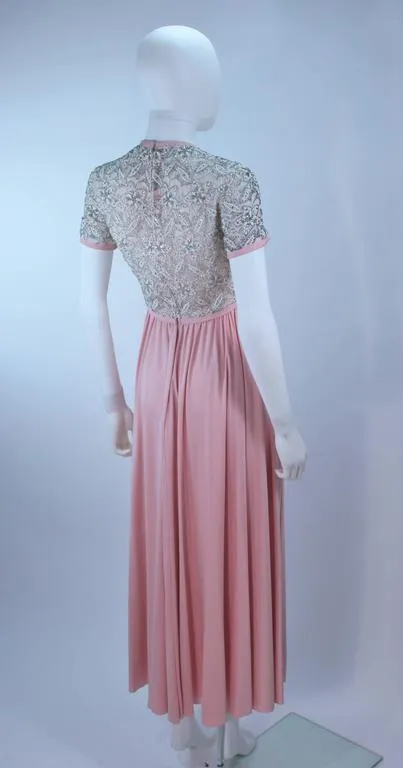 VICTORIA ROYAL Pink Beaded Gown Size 2-4
