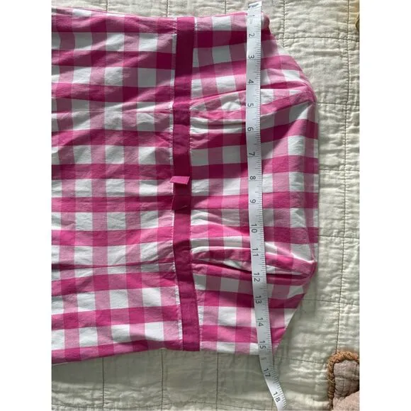 Vintage Lilly Pulitzer Gingham Pink White Bow Spring Coquette Strapless Dress 6