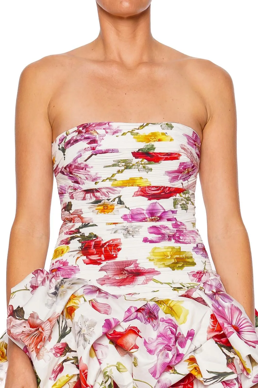 Violette Floral Bubble Hem Mini Dress