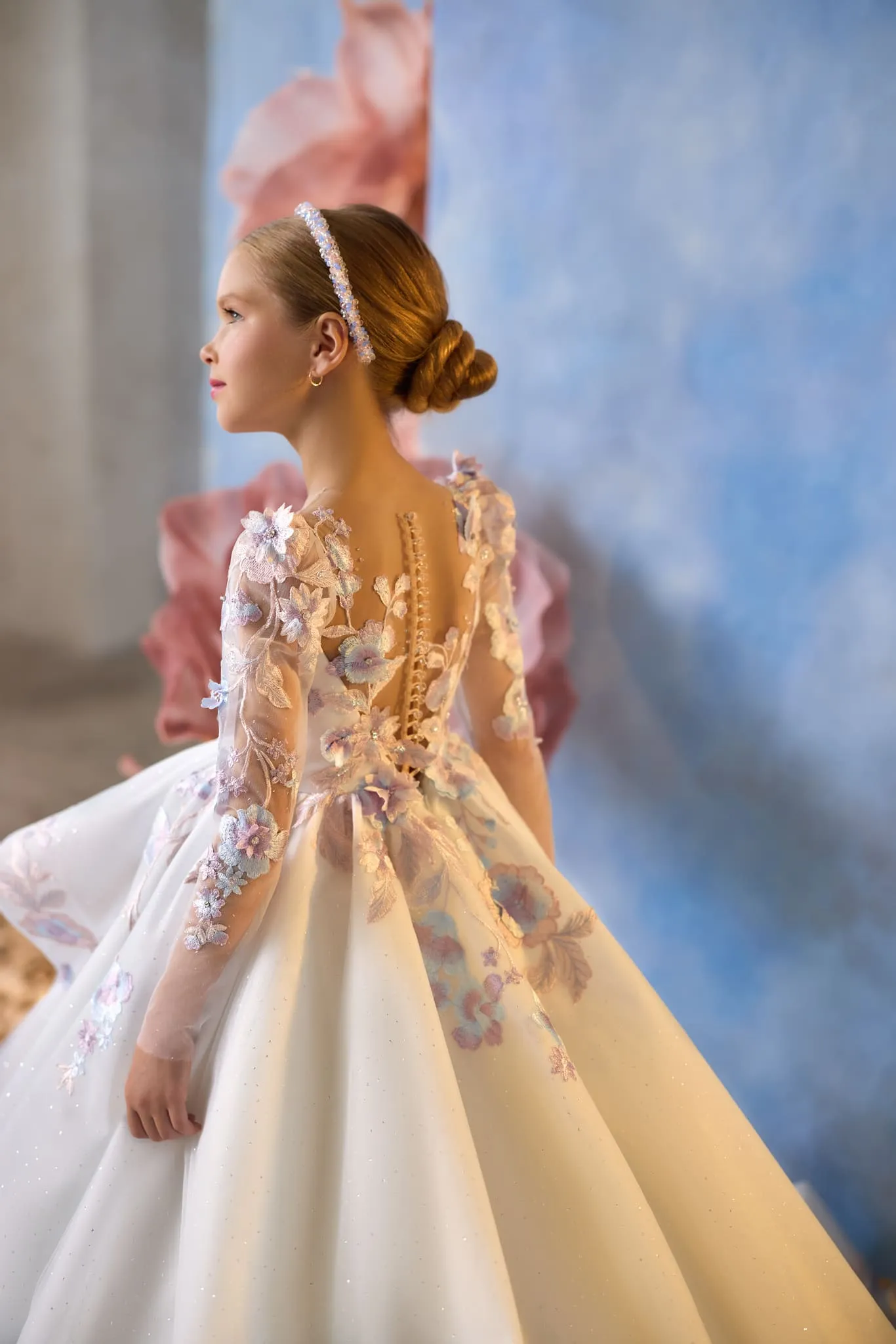Watercolor Blossoms Communion Dress