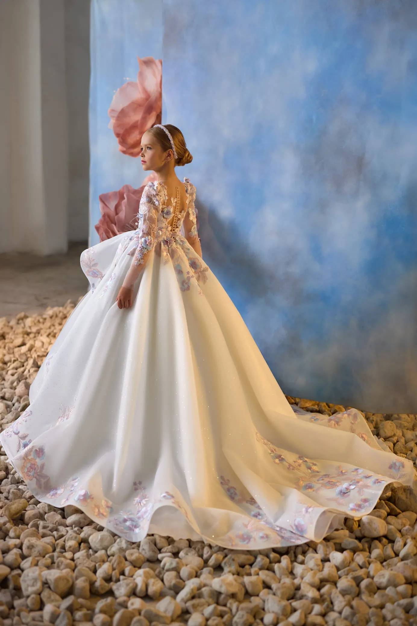Watercolor Blossoms Communion Dress