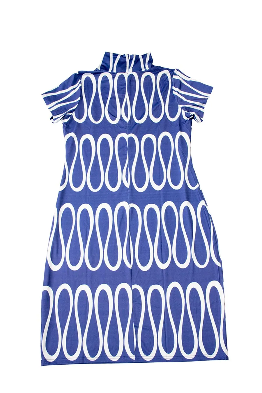 Wavy Short Sleeve Bodycon Dress-All Sizes to Plus Size