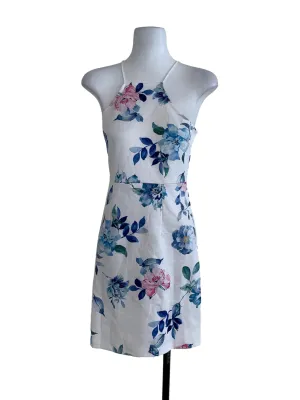 White Floral A-Line Dress