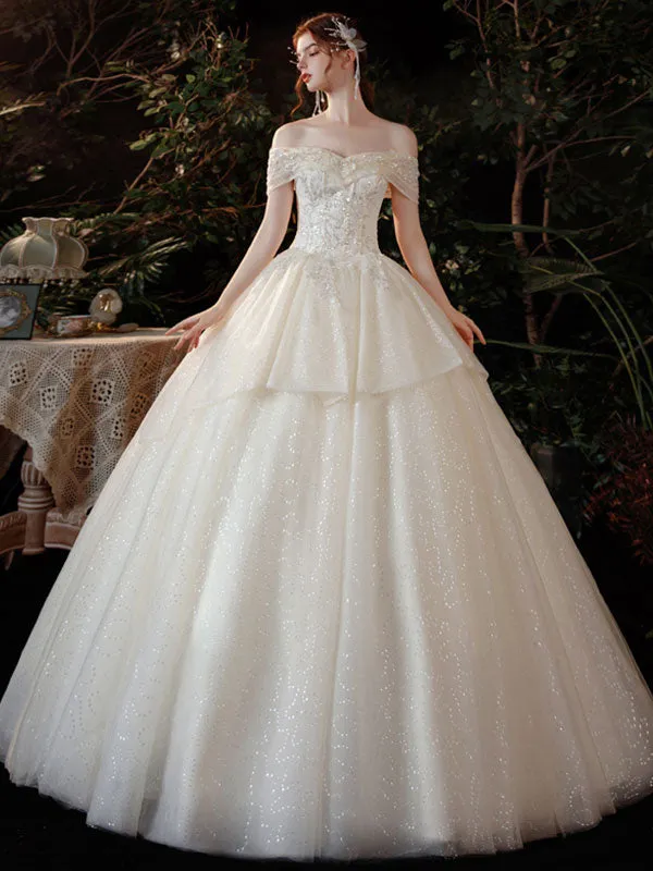 White Lace Delicate Wedding Gown for Bride A3blhh