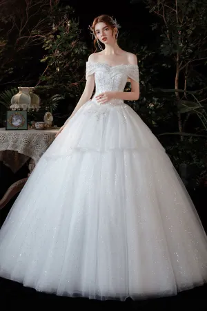 White Lace Delicate Wedding Gown for Bride A3blhh