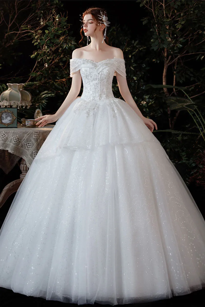 White Lace Delicate Wedding Gown for Bride A3blhh
