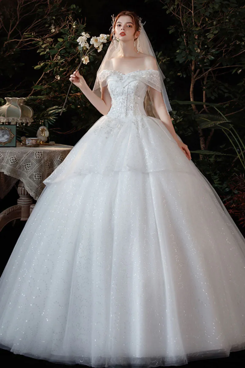 White Lace Delicate Wedding Gown for Bride A3blhh